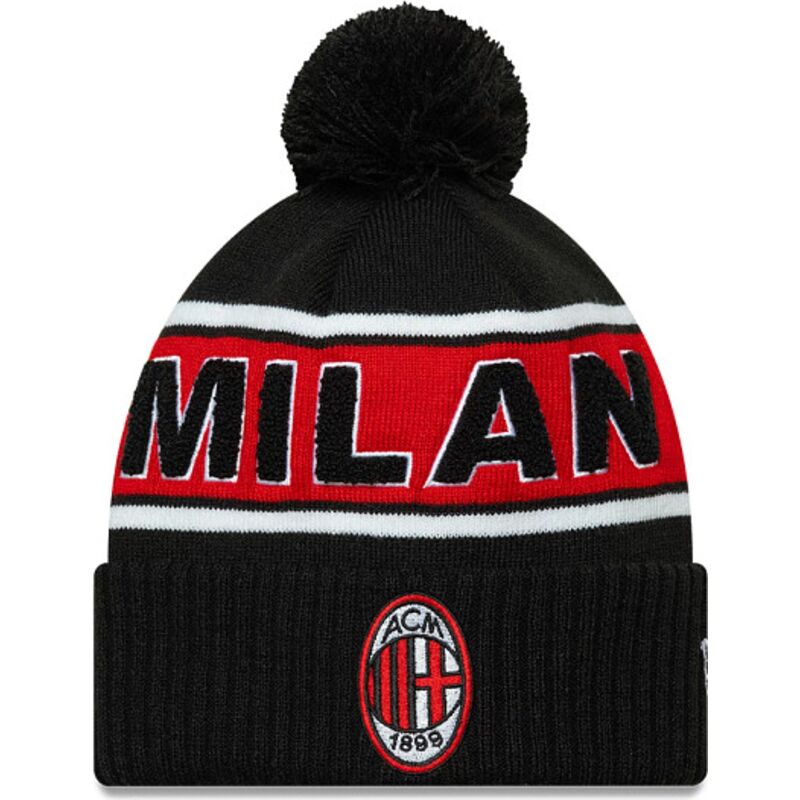 bonnet-avec-pompom-noir-et-rouge-sport-cuff-ac-milan-new-era