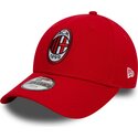 cappello-curvo-rosso-cinghia-regolabile-per-bambino-9forty-core-dei-ac-milan-serie-a-di-new-era
