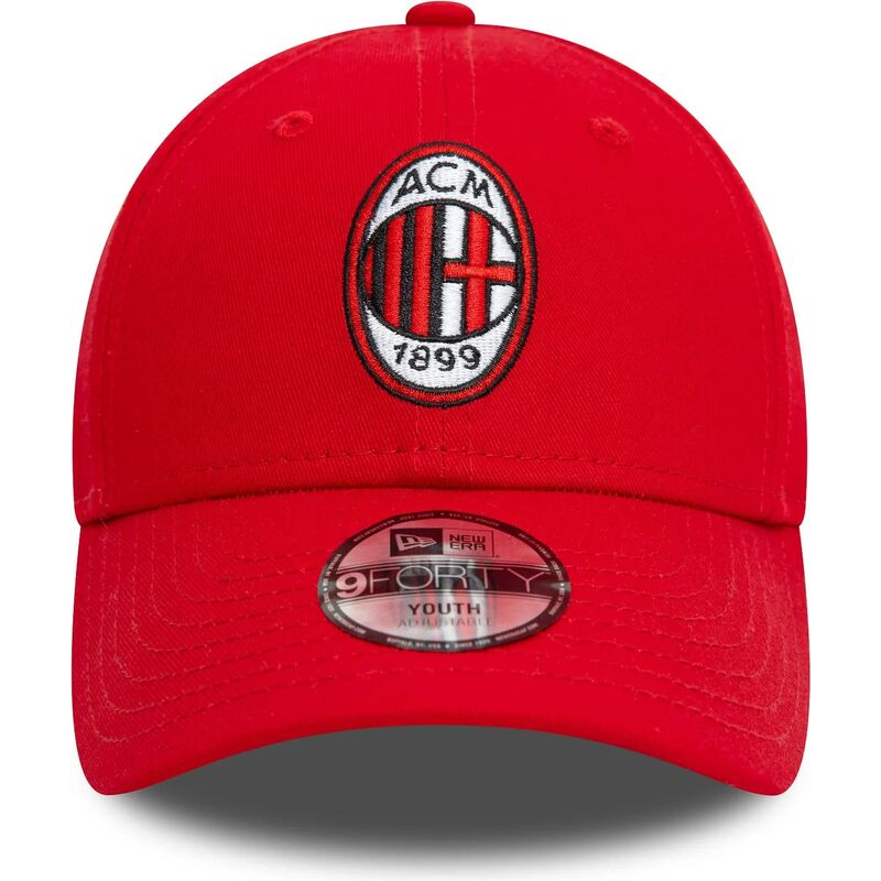 mutzen-gebogen-rot-verstellbares-band-fur-kinder-9forty-core-der-ac-milan-serie-a-von-new-era