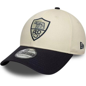 Cappello curvo beige aderente 39THIRTY Seasonal dei Associazione Sportiva Roma Serie A di New Era