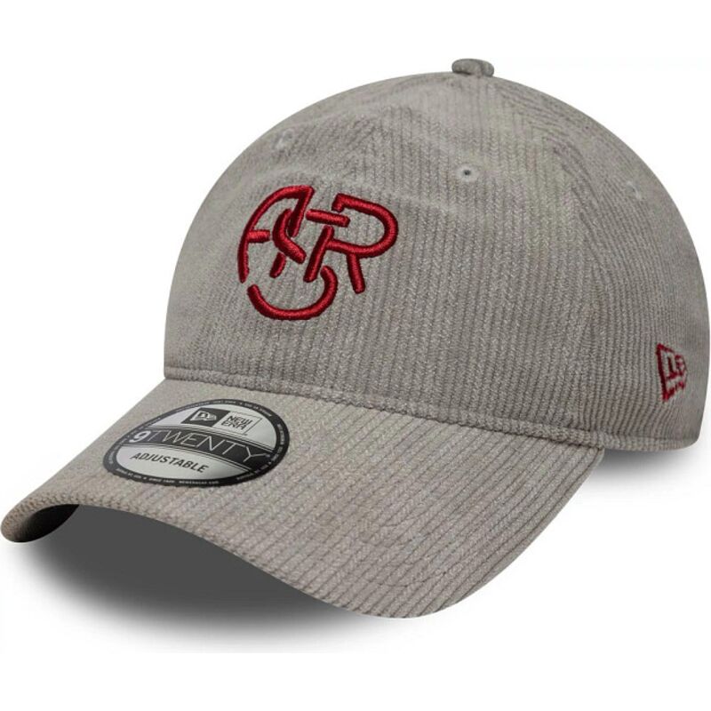 cappello-curvo-grigio-cinghia-regolabile-9twenty-fleck-cord-dei-associazione-sportiva-roma-serie-a-di-new-era