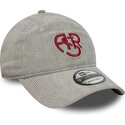 cappello-curvo-grigio-cinghia-regolabile-9twenty-fleck-cord-dei-associazione-sportiva-roma-serie-a-di-new-era