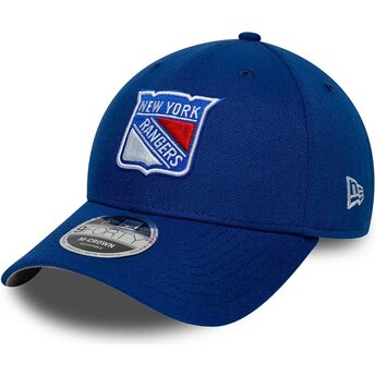 Cappello curvo blu snapback 9FORTY M-Crown Team dei New York Rangers NHL di New Era