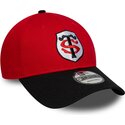 casquette-courbee-rouge-et-noire-snapback-9forty-team-stade-toulousain-top-14-new-era