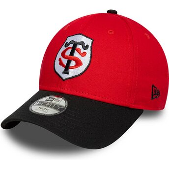 Mützen gebogen rot snapback für Kinder 9FORTY Team der Stade Toulousain Top 14 von New Era