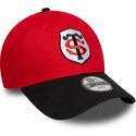 mutzen-gebogen-rot-snapback-fur-kinder-9forty-team-der-stade-toulousain-top-14-von-new-era