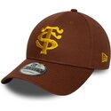 cappello-curvo-marrone-snapback-9forty-seasonal-dei-stade-toulousain-top-14-di-new-era