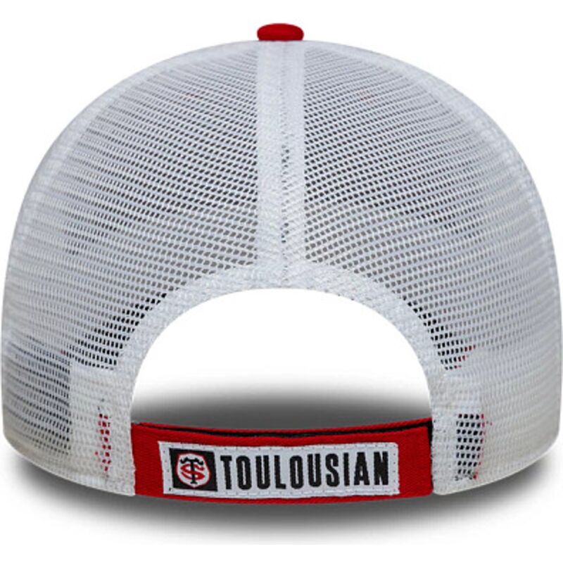 casquette-trucker-rouge-et-blanche-ajustable-9forty-league-stade-toulousain-top-14-new-era