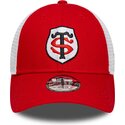 casquette-trucker-rouge-et-blanche-ajustable-pour-enfant-9forty-league-stade-toulousain-top-14-new-era