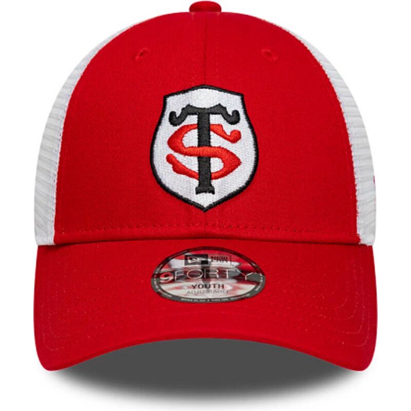 cappello-curvo-rosso-cinghia-regolabile-per-bambino-9forty-league-dei-stade-toulousain-top-14-di-new-era