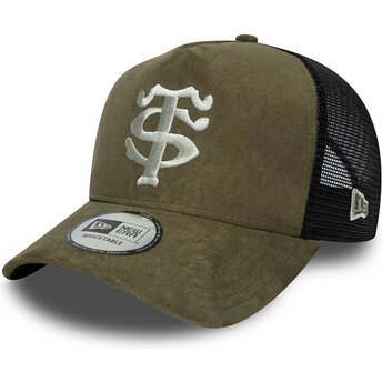 Cappello curvo verde snapback E Frame Faux Suede dei Stade Toulousain Top 14 di New Era