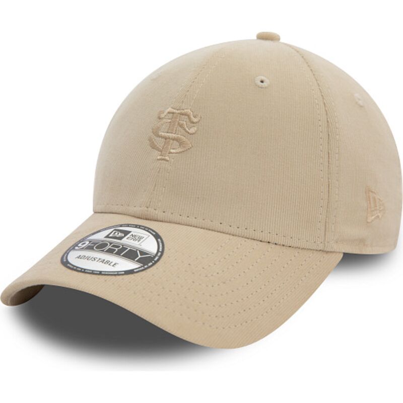 mutzen-gebogen-beige-verstellbares-band-9forty-baby-cord-der-stade-toulousain-top-14-von-new-era