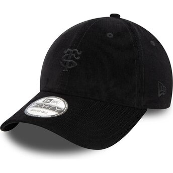 Casquette courbée noire ajustable avec logo noir 9FORTY Baby Cord Stade Toulousain Top 14 New Era