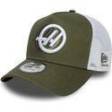 cappello-curvo-verde-snapback-a-frame-seasonal-dei-haas-f1-team-formula-1-di-new-era