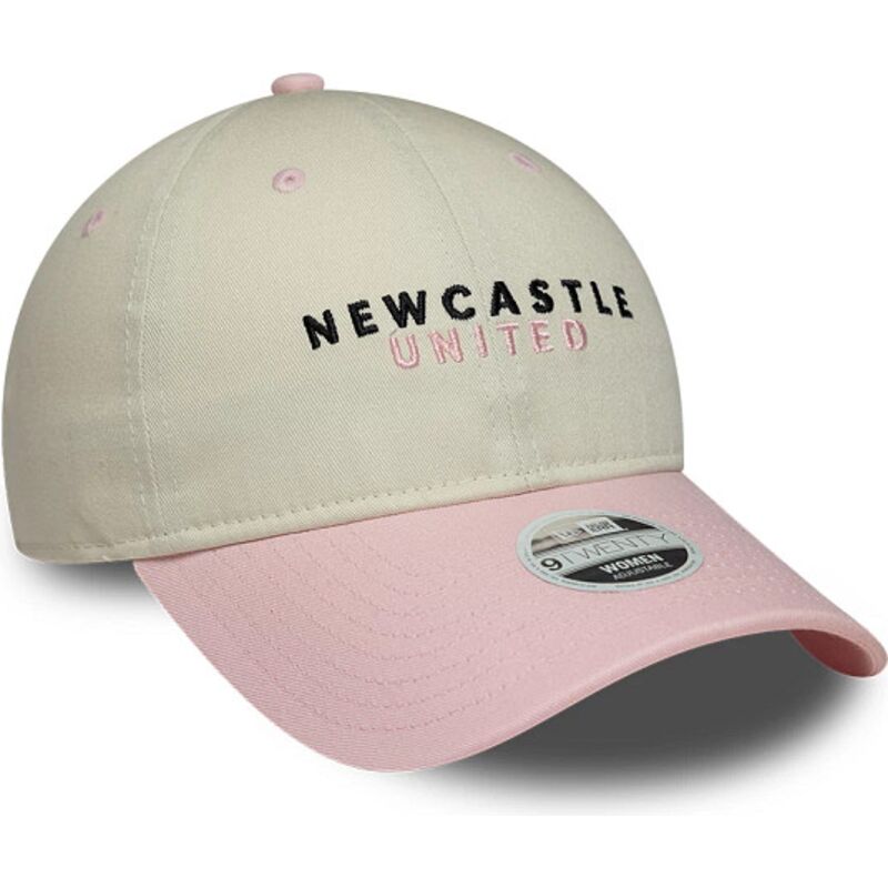 cappello-curvo-beige-cinghia-regolabile-rosa-9twenty-dei-newcastle-united-football-club-premier-league-di-new-era