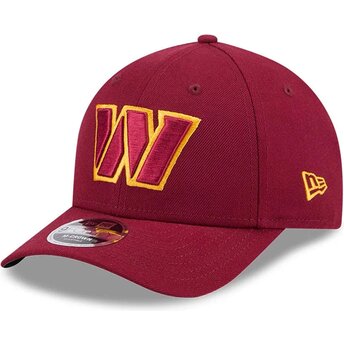 Cappello curvo rosso snapback 9FORTY M-Crown Team dei Washington Commanders NFL di New Era