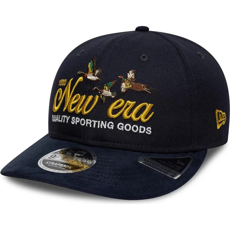 casquette-courbee-bleue-marine-ajustable-9fifty-retro-crown-suede-new-era