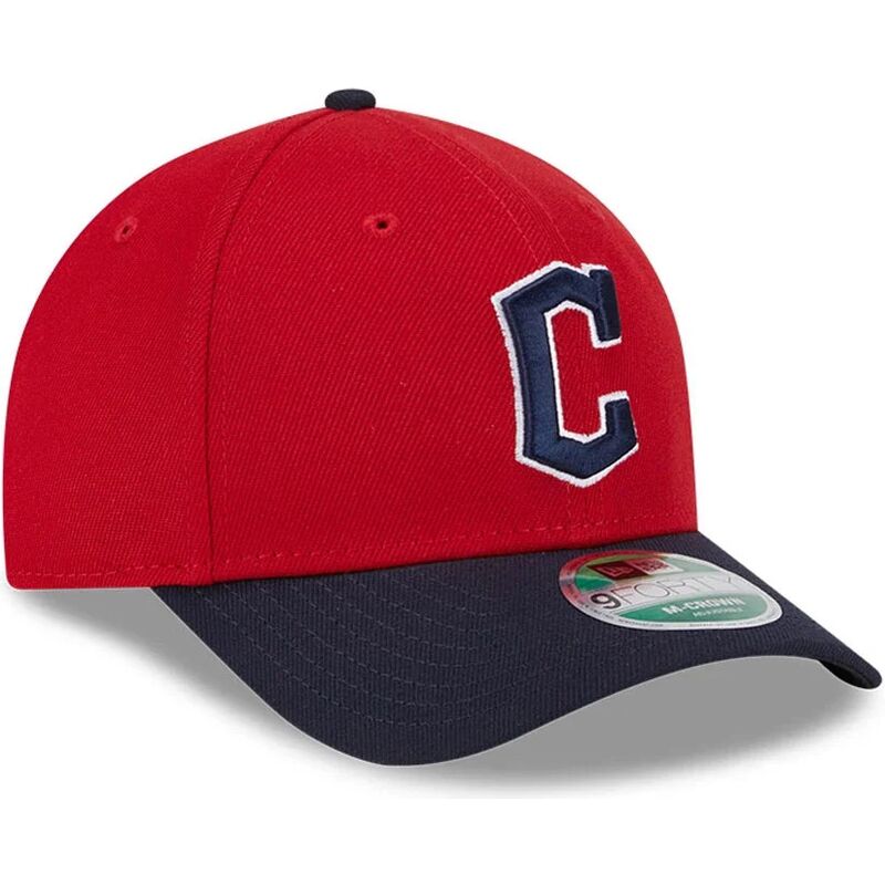 casquette-courbee-rouge-et-bleue-marine-snapback-9forty-m-crown-player-replica-cleveland-guardians-mlb-new-era