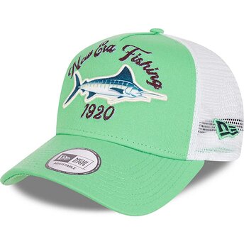 Cappello curvo verde snapback A Frame Fishing di New Era