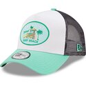 cappello-curvo-verde-snapback-a-frame-location-dei-miami-di-new-era