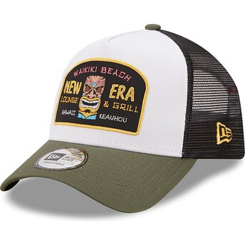 Casquette trucker verte et blanche A Frame Location Icon Hawaii New Era