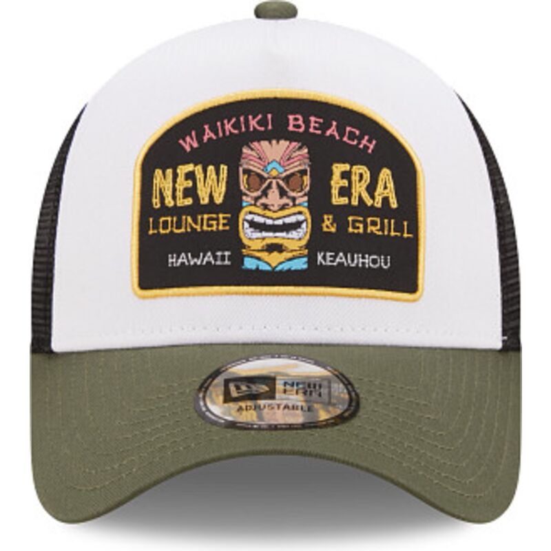 cappello-curvo-verde-snapback-a-frame-location-icon-dei-hawaii-di-new-era