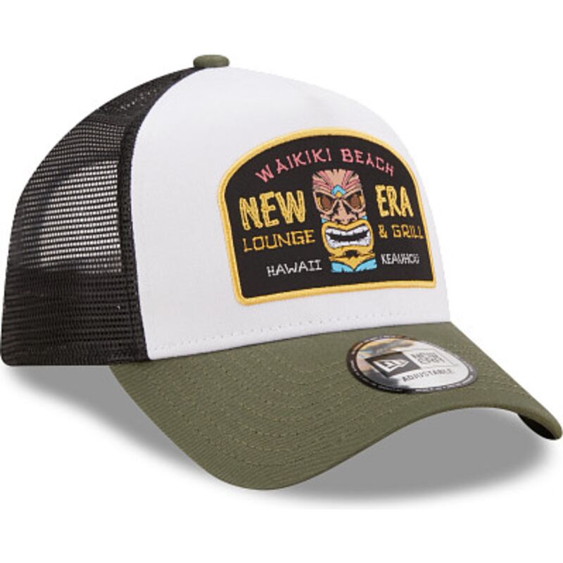 cappello-curvo-verde-snapback-a-frame-location-icon-dei-hawaii-di-new-era