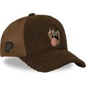 cappello-curvo-marrone-snapback-diavolo-della-tasmania-looney-tunes-di-capslab