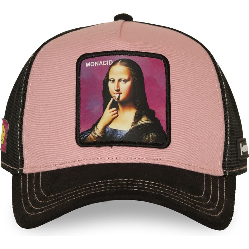cappello-curvo-rosa-snapback-acid-art1-monacid-monna-lisa-famous-di-capslab