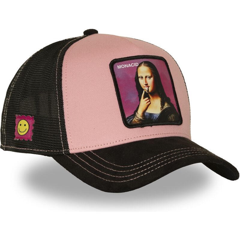 cappello-curvo-rosa-snapback-acid-art1-monacid-monna-lisa-famous-di-capslab