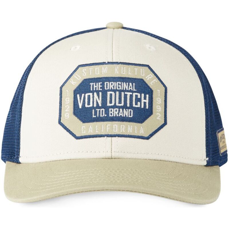 cappellino-trucker-beige-e-blu-sem10-di-von-dutch