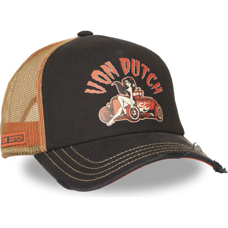 cappellino-trucker-nero-e-beige-crew31-di-von-dutch cappellino-trucker-nero-e-beige-crew31-di-von-dutch