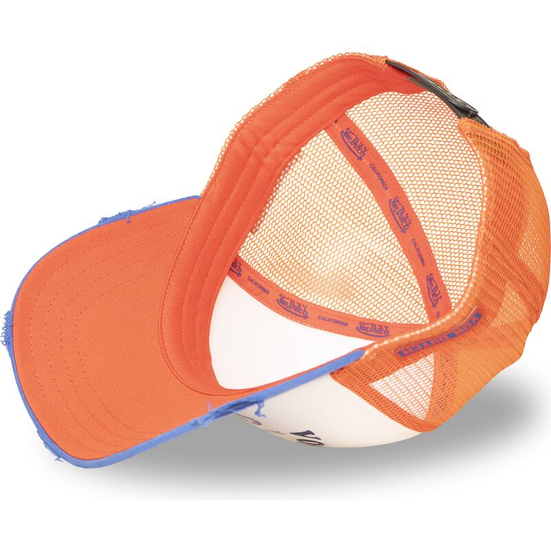 casquette-trucker-orange-et-bleue-crew34-von-dutch