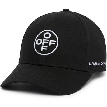 Cappello curvo nero cinghia regolabile Off Embroidered Twill di L/AB c/o Off-White™