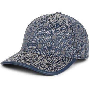 Cappello curvo blu marino cinghia regolabile Off Jacquard Canvas di L/AB c/o Off-White™