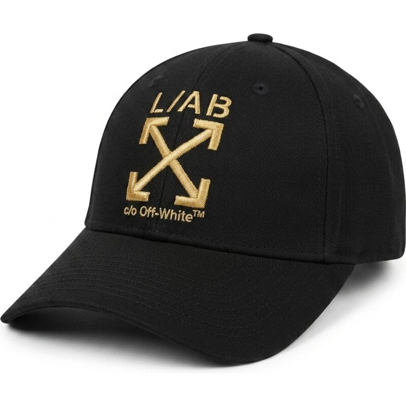 cappello-curvo-nero-cinghia-regolabile-dorado-clamp-arrows-twill-di-l-ab-c-o-off-white