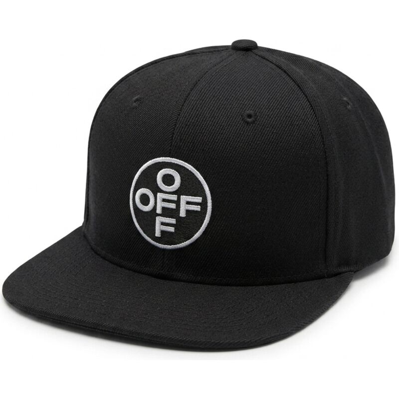 mutzen-flach-schwarz-snapback-off-embroidered-twill-von-l-ab-c-o-off-white mutzen-flach-schwarz-snapback-off-embroidered-twill-von-l-ab-c-o-off-white