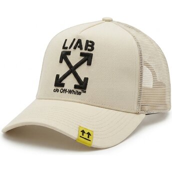 Cappello curvo beige snapback Clamp Arrows di L/AB c/o Off-White™