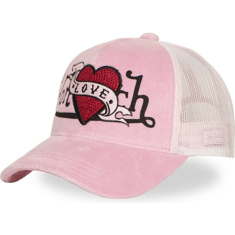 casquette-trucker-rose-love-p-von-dutch