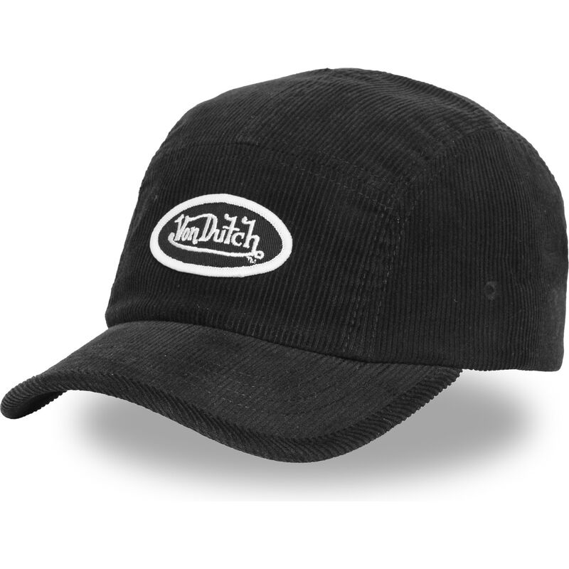 casquette-5-panel-courbee-noire-et-blanche-ajustable-c5p-vel05-von-dutch