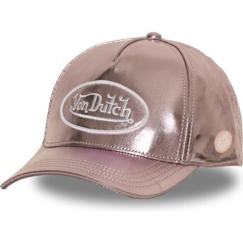 Cappello curvo rosa cinghia regolabile SHINR di Von Dutch