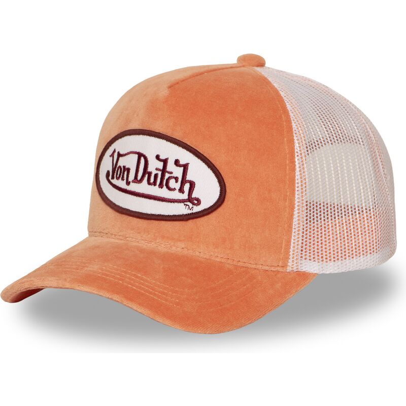 gorra-trucker-naranja-y-blanca-kylie-pe-de-von-dutch