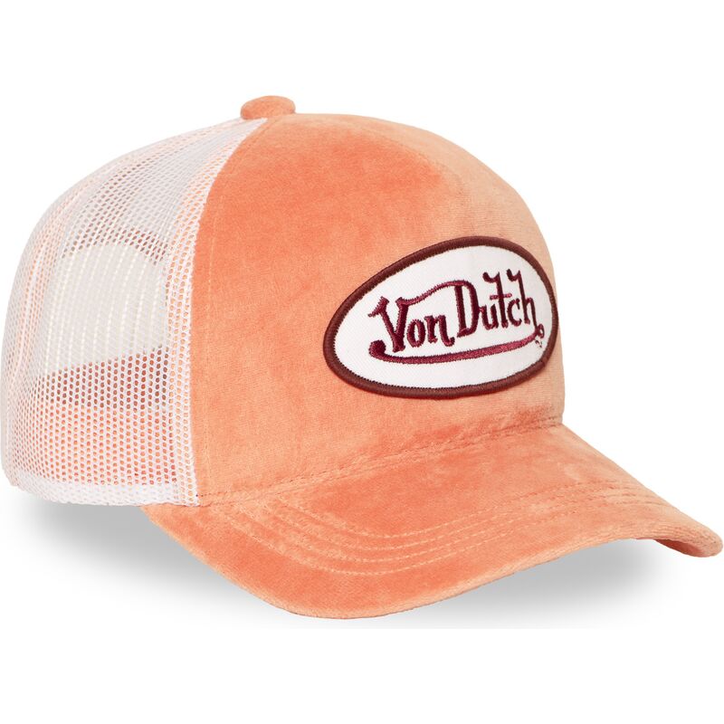 gorra-trucker-naranja-y-blanca-kylie-pe-de-von-dutch