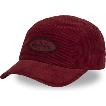 Casquette 5 panel courbée rouge ajustable C5P VEL04 Von Dutch