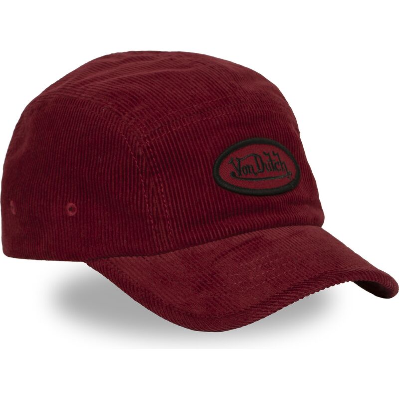 cappello-curvo-5-panel-rosso-cinghia-regolabile-c5p-vel04-di-von-dutch