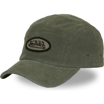 Casquette 5 panel courbée verte ajustable C5P VEL03 Von Dutch