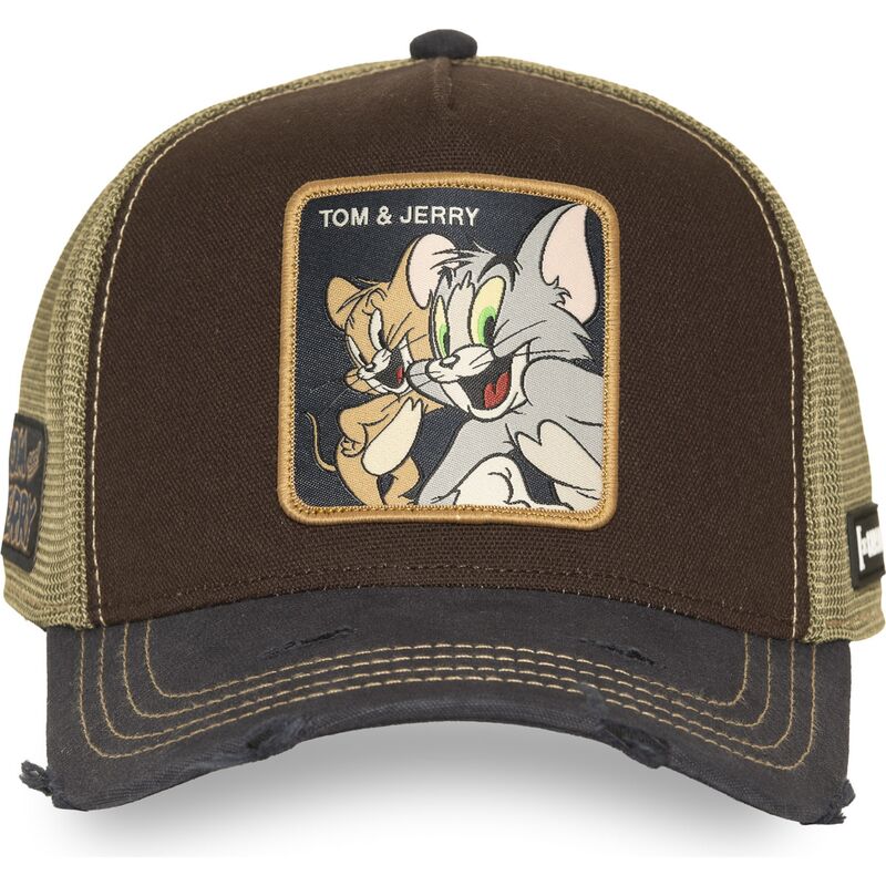 cappello-curvo-marrone-snapback-taj9-jat-tom-e-jerry-looney-tunes-di-capslab cappello-curvo-marrone-snapback-taj9-jat-tom-e-jerry-looney-tunes-di-capslab