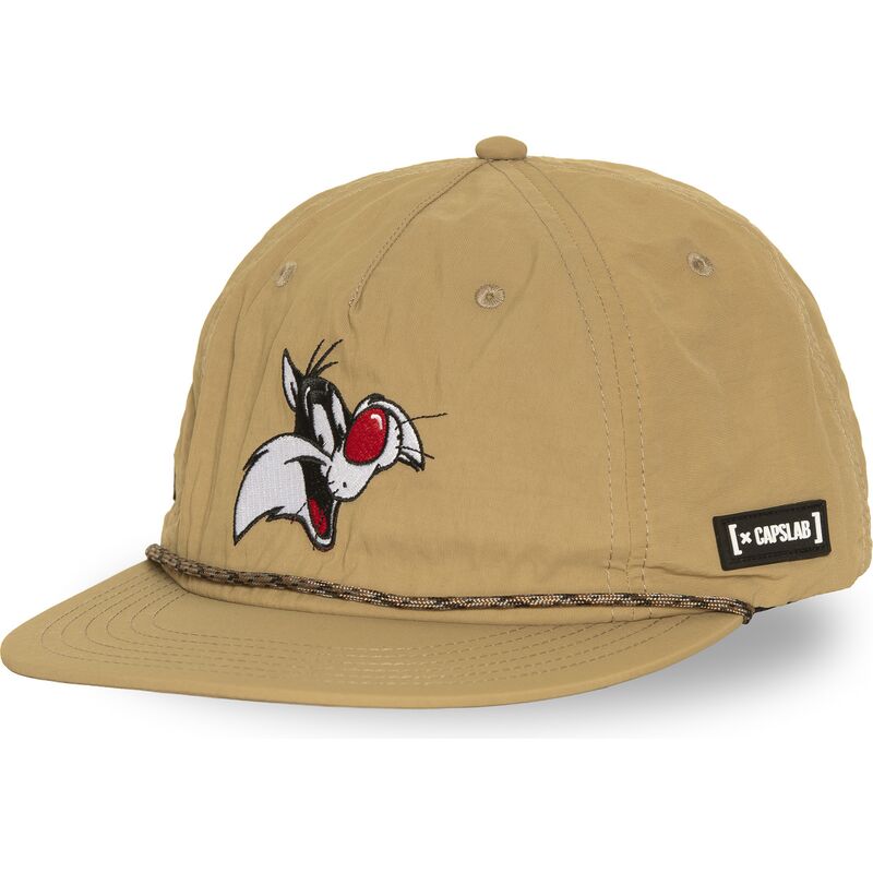 mutzen-flach-beige-snapback-loo13-goob-silvester-looney-tunes-von-capslab