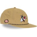 cappello-piatto-beige-snapback-loo13-goob-silvestro-looney-tunes-di-capslab
