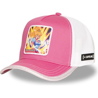 Casquette trucker rose et blanche Princesse Peach PRI7 Max Power Super Mario Bros. Capslab